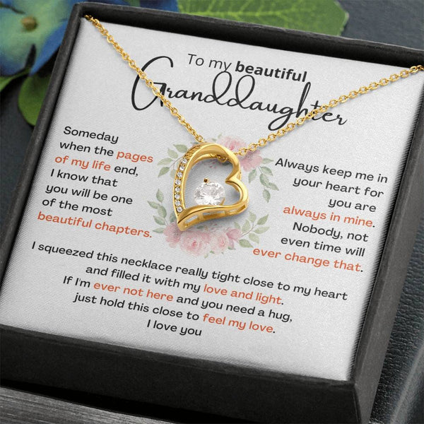 To My Granddaughter – Forever Love Necklace (A Gift She'll Treasure Always) Jewelry ShineOn Fulfillment 