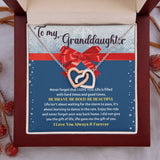 To My Granddaughter - Interlocking Hearts Jewelry ShineOn Fulfillment Mahogany Style Luxury Box 