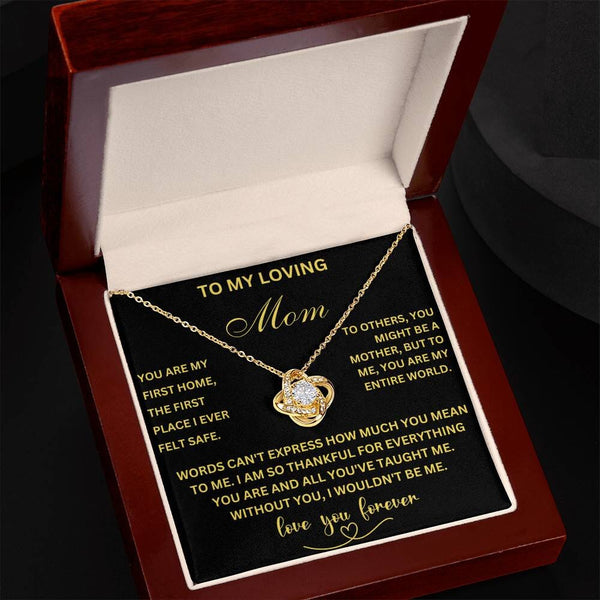 To My Loving Mom - Eternal Bond Love Knot Necklace for the World's Best Mom Jewelry/LoveKnot ShineOn Fulfillment 