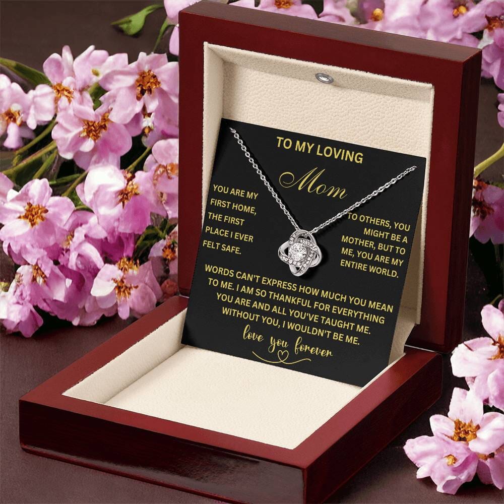 To My Loving Mom - Eternal Bond Love Knot Necklace for the World's Best Mom Jewelry/LoveKnot ShineOn Fulfillment 