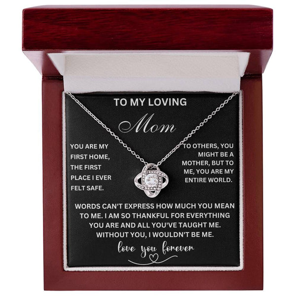 To My Loving Mom - Love Knot Necklace for the World's Best Mom Jewelry/LoveKnot ShineOn Fulfillment 