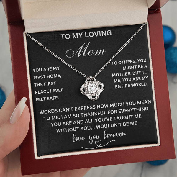 To My Loving Mom - Love Knot Necklace for the World's Best Mom Jewelry/LoveKnot ShineOn Fulfillment 