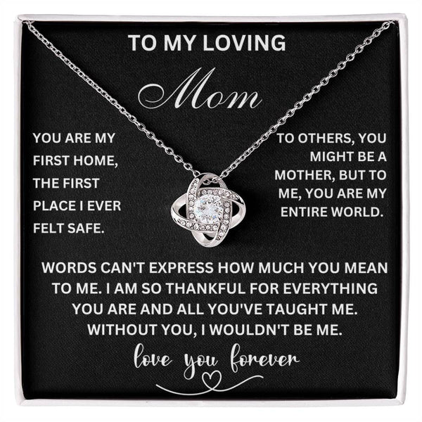 To My Loving Mom - Love Knot Necklace for the World's Best Mom Jewelry/LoveKnot ShineOn Fulfillment 