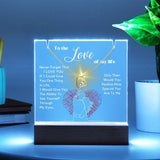 To The Love of My Life - Personalized Acrylic Plaque with Forever Love Necklace Acrylic/Square ShineOn Fulfillment 