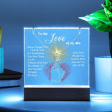 To The Love of My Life - Personalized Acrylic Plaque with Forever Love Necklace Acrylic/Square ShineOn Fulfillment 