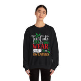 Too Cute to WEAR Ugly Sweaters - Unisex Christmas Sweater in Black, Indigo Blue, and Navy Sweatshirt Printify 