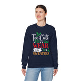 Too Cute to WEAR Ugly Sweaters - Unisex Christmas Sweater in Black, Indigo Blue, and Navy Sweatshirt Printify 