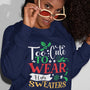 Too Cute to WEAR Ugly Sweaters - Unisex Christmas Sweater in Black, Indigo Blue, and Navy Sweatshirt Printify 