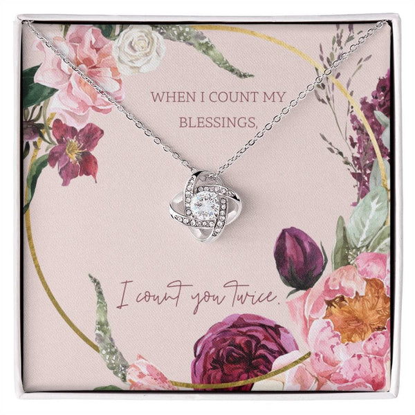 Twice Blessed Love Knot Necklace: A Timeless Symbol of Unbreakable Bonds Jewelry/LoveKnot ShineOn Fulfillment 