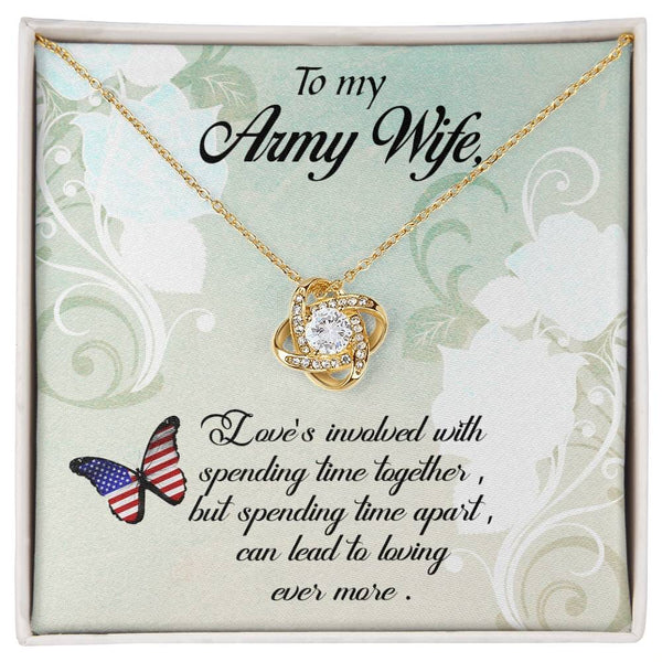 Unbreakable Bond Love Knot Necklace: A Tribute to the Strength of Army Wives Jewelry/LoveKnot ShineOn Fulfillment 