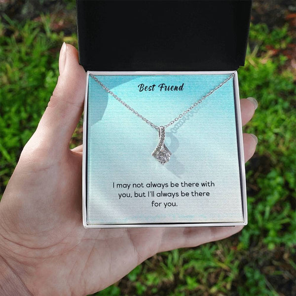 Unbreakable Bond Necklace: Eternal Friendship in 14k White or 18k Yellow Gold Jewelry/AlluringBeauty ShineOn Fulfillment White Gold Finish Standard Box 