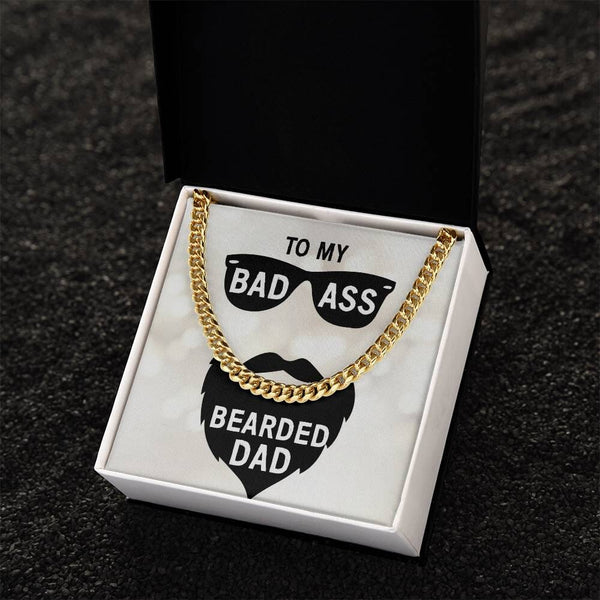 Unbreakable Bond: The Cuban Link Chain - A Tribute to the Badass Bearded Dad Jewelry/Cubanlink ShineOn Fulfillment 