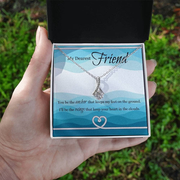 Unbreakable Bond: The Eternal Friendship Necklace - Where Elegance Meets Emotion Jewelry/AlluringBeauty ShineOn Fulfillment White Gold Finish Standard Box 