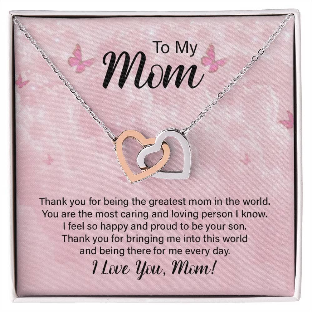 Unbreakable Bond: The Eternal Love Interlocking Hearts Necklace for Mom Jewelry/InterlockingHearts ShineOn Fulfillment 