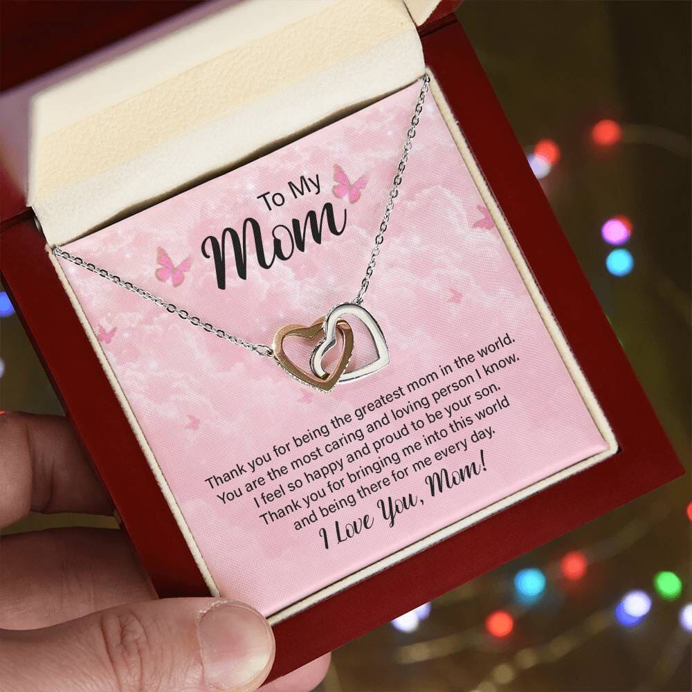 Unbreakable Bond: The Eternal Love Interlocking Hearts Necklace for Mom Jewelry/InterlockingHearts ShineOn Fulfillment 