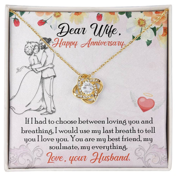 Unbreakable Bond: The Eternal Love Knot Necklace - A Timeless Anniversary Gift for Your Beloved Wife Jewelry/LoveKnot ShineOn Fulfillment 