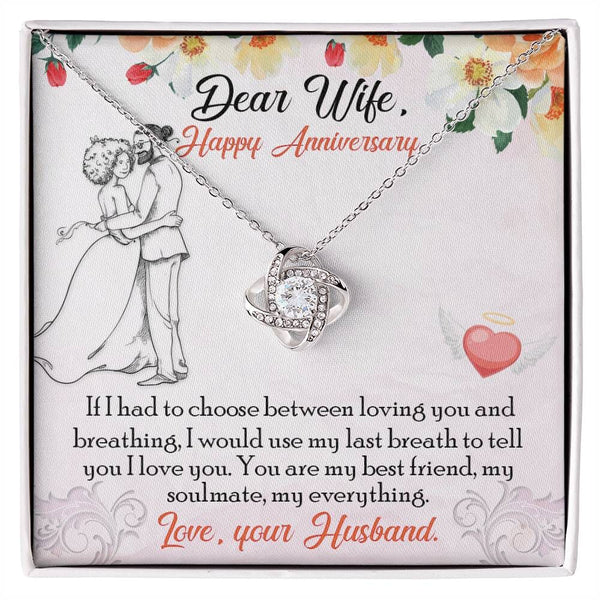 Unbreakable Bond: The Eternal Love Knot Necklace - A Timeless Anniversary Gift for Your Beloved Wife Jewelry/LoveKnot ShineOn Fulfillment 