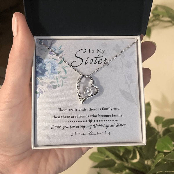 Unbreakable Bond: The Forever Love Necklace - A Heartfelt Tribute to Sisters by Choice Jewelry/ForeverLove ShineOn Fulfillment 14k White Gold Finish Standard Box 