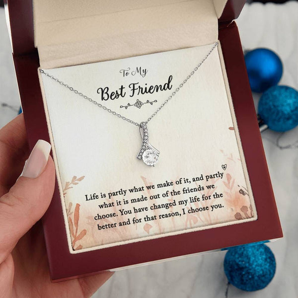 Unbreakable Bond: The Heartfelt Friendship Necklace - A Symbol of Lifelong Connection Jewelry/AlluringBeauty ShineOn Fulfillment White Gold Finish Luxury Box 