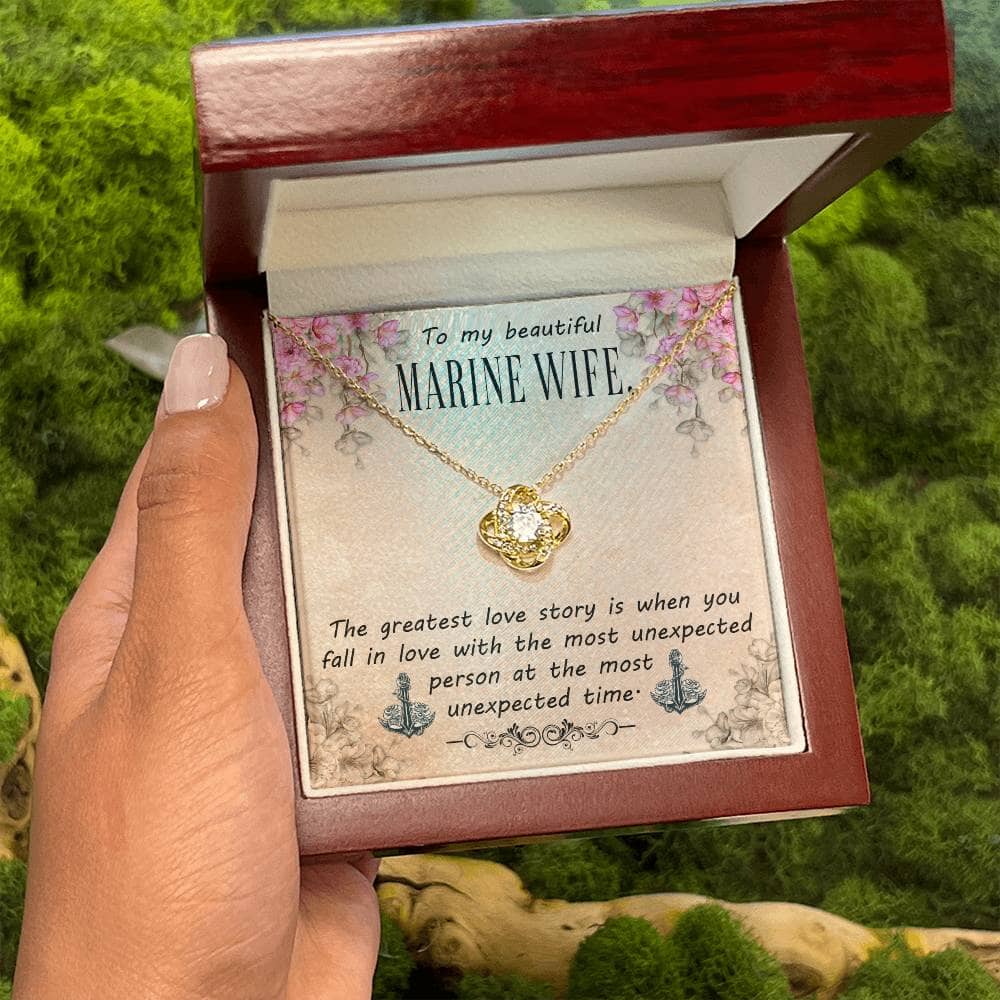 Unbreakable Bonds: The Love Knot Necklace - A Timeless Tribute to Unexpected Love Jewelry/LoveKnot ShineOn Fulfillment 18K Yellow Gold Finish Luxury Box 