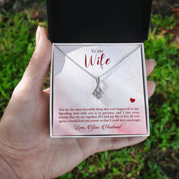 Unforgettable Love: The Alluring Beauty Necklace - A Timeless Symbol of Your Everlasting Bond Jewelry/AlluringBeauty ShineOn Fulfillment White Gold Finish Standard Box 