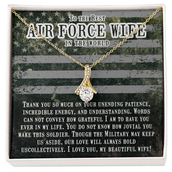 Unveiling Elegance: The Alluring Beauty Necklace - A Heartfelt Tribute to the Exceptional Air Force Wife Jewelry/AlluringBeauty ShineOn Fulfillment 