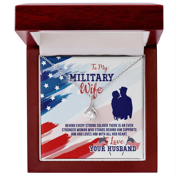 Unwavering Love Pendant: A Tribute to the Strength of a Military Wife Jewelry/AlluringBeauty ShineOn Fulfillment 