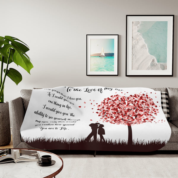 Warm Embrace: Love Blanket for Valentine's Day - Available in Multiple Sizes and Colors Home Decor Printify 