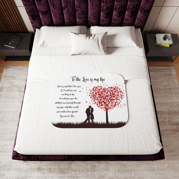 Warm Embrace: Love Blanket for Valentine's Day - Available in Multiple Sizes and Colors Home Decor Printify 