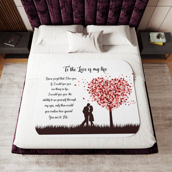 Warm Embrace: Love Blanket for Valentine's Day - Available in Multiple Sizes and Colors Home Decor Printify 