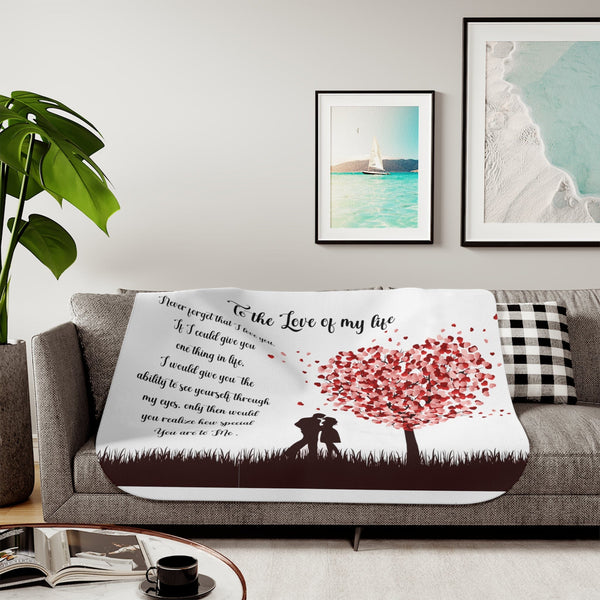 Warm Embrace: Love Blanket for Valentine's Day - Available in Multiple Sizes and Colors Home Decor Printify 