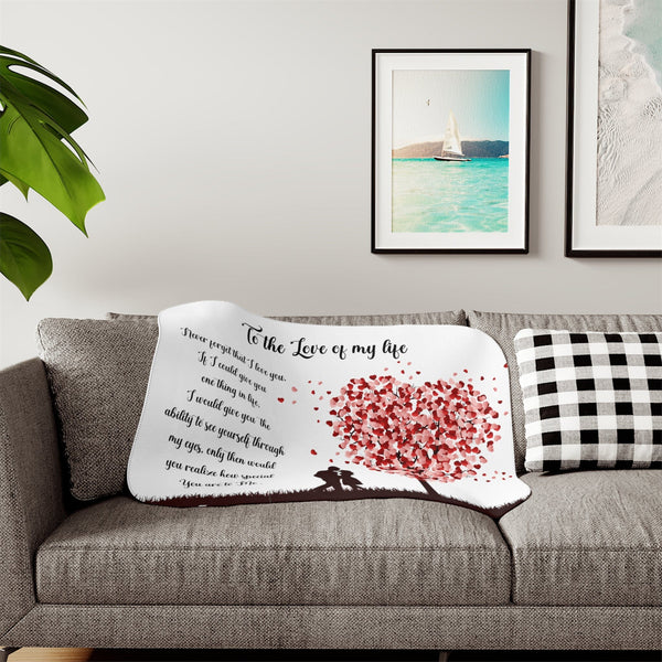 Warm Embrace: Love Blanket for Valentine's Day - Available in Multiple Sizes and Colors Home Decor Printify 