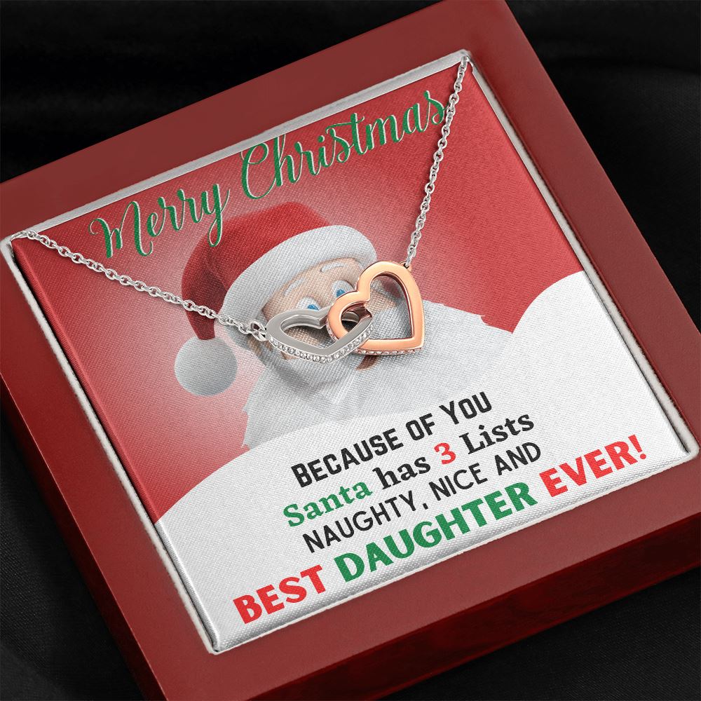 A gift for Best Daughter ever - Christmas Gift - Interlocked Hearts Jewelry ShineOn Fulfillment 