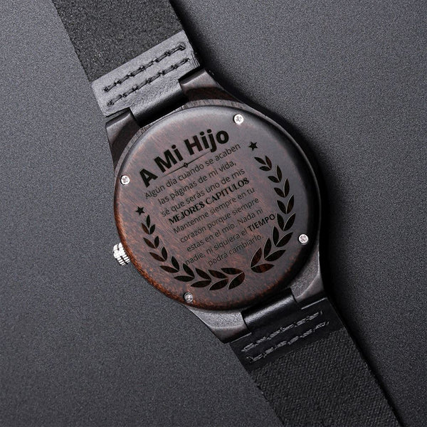 A mi hijo Amado - Los mejores capítulos de mi vida - Reloj de Madera Grabado Watches ShineOn Fulfillment 