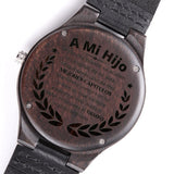 A mi hijo Amado - Los mejores capítulos de mi vida - Reloj de Madera Grabado Watches ShineOn Fulfillment 
