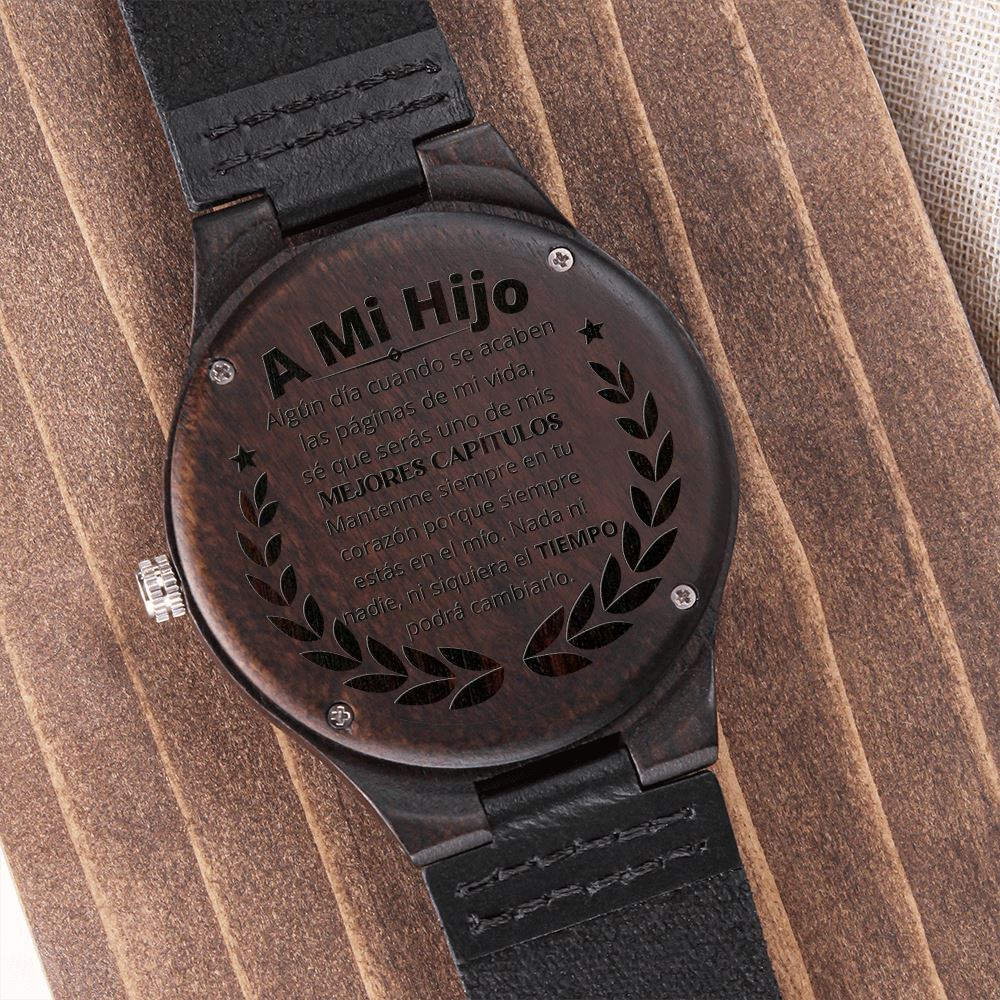 A mi hijo Amado - Los mejores capítulos de mi vida - Reloj de Madera Grabado Watches ShineOn Fulfillment 