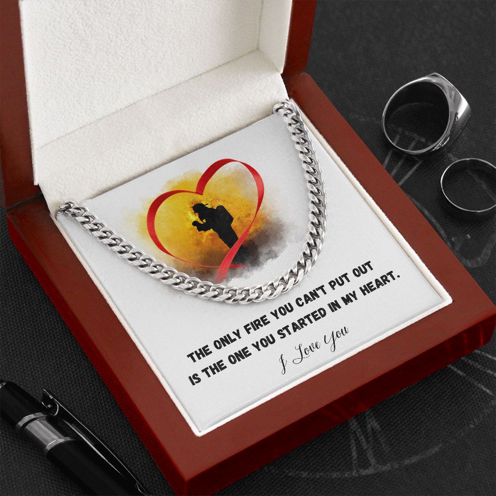 A perfect Gift for my Favorite Firefighter - Cuban Link Chain Necklace Jewelry ShineOn Fulfillment 