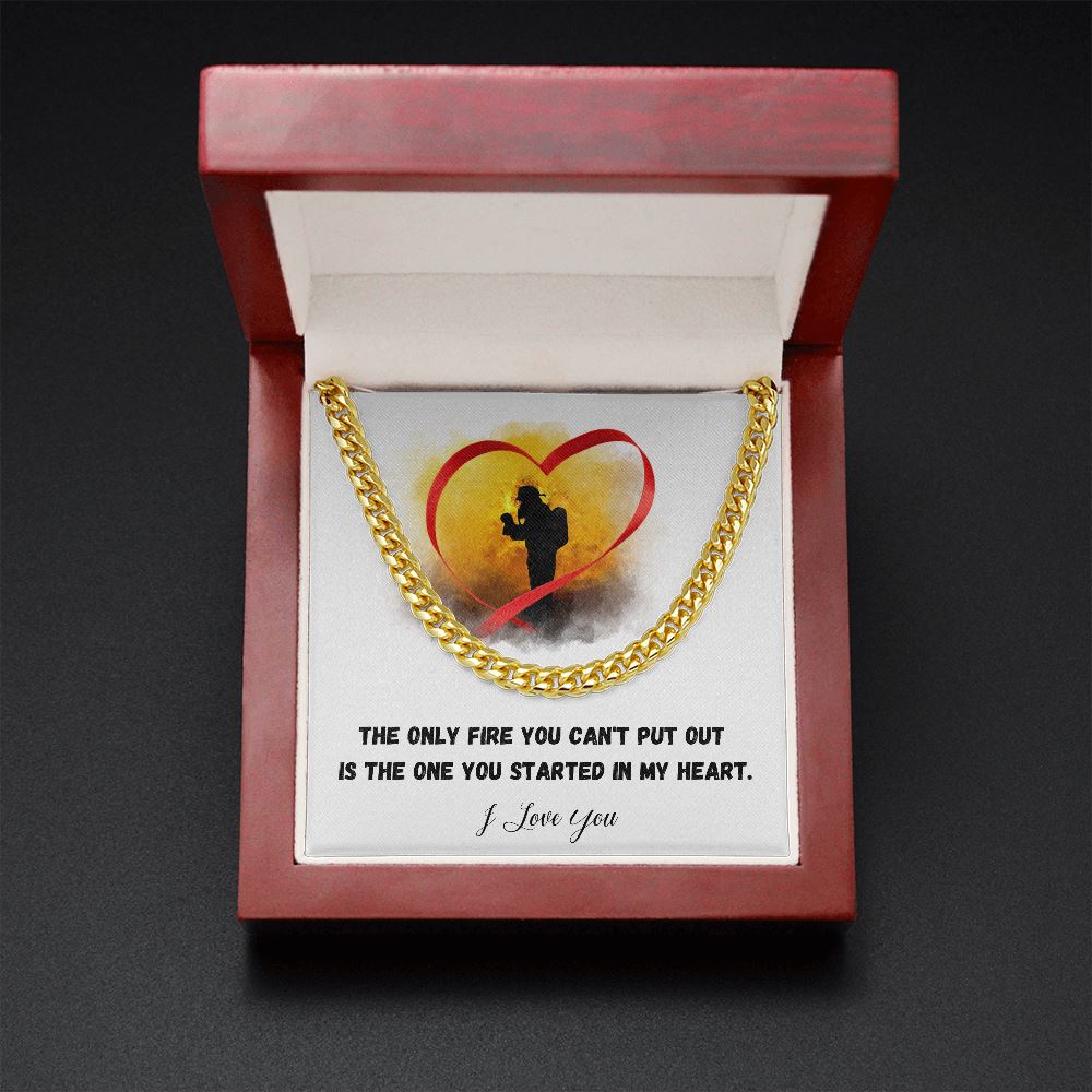 A perfect Gift for my Favorite Firefighter - Cuban Link Chain Necklace Jewelry ShineOn Fulfillment 