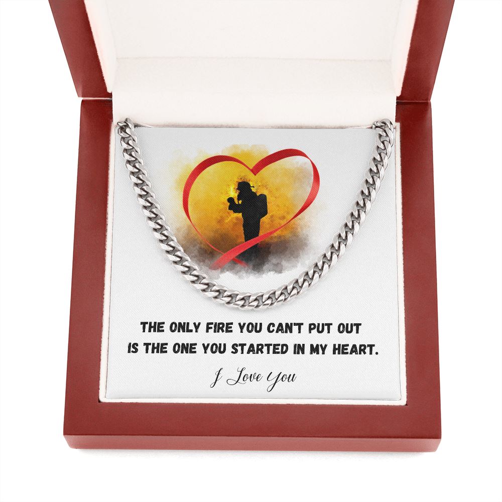 A perfect Gift for my Favorite Firefighter - Cuban Link Chain Necklace Jewelry ShineOn Fulfillment 