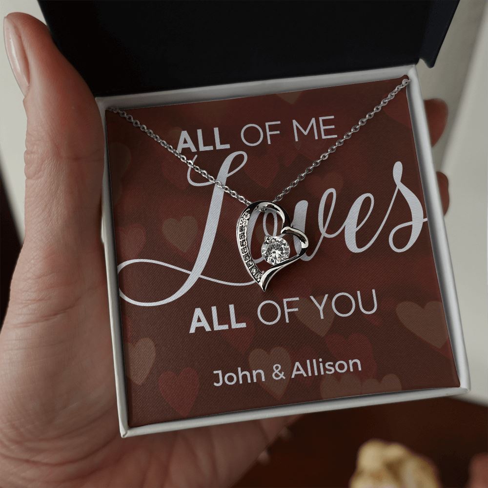 All of Me Loves All of YOU - Forever Love Necklace Jewelry ShineOn Fulfillment 