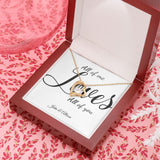 (Almost Gone) All Of Me Loves All Of You - Personalized Card Forever Love Necklace - Jewelry ShineOn Fulfillment 18k Yellow Gold Finish Luxury Box 