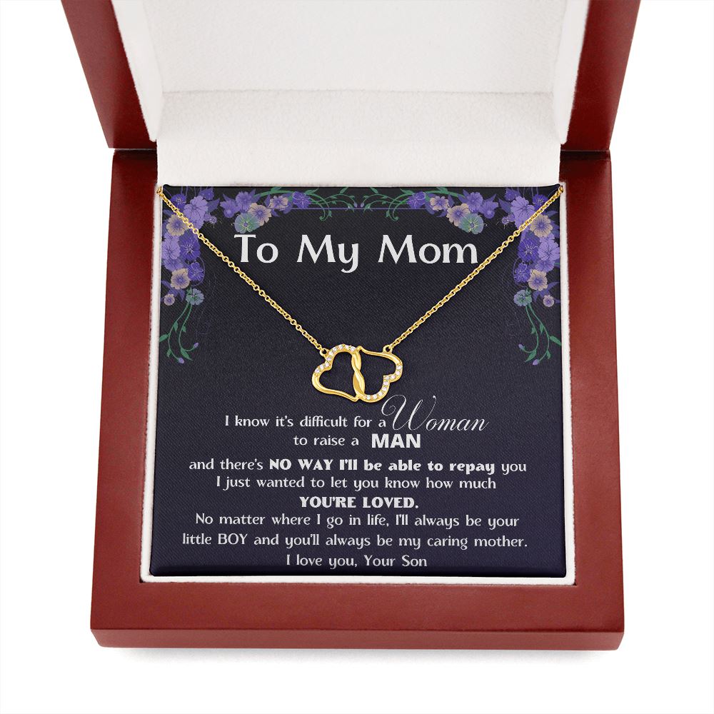 (Almost Gone) Must Have - To My MOM - Solid Gold with Diamonds Necklace - Black Jewelry ShineOn Fulfillment 