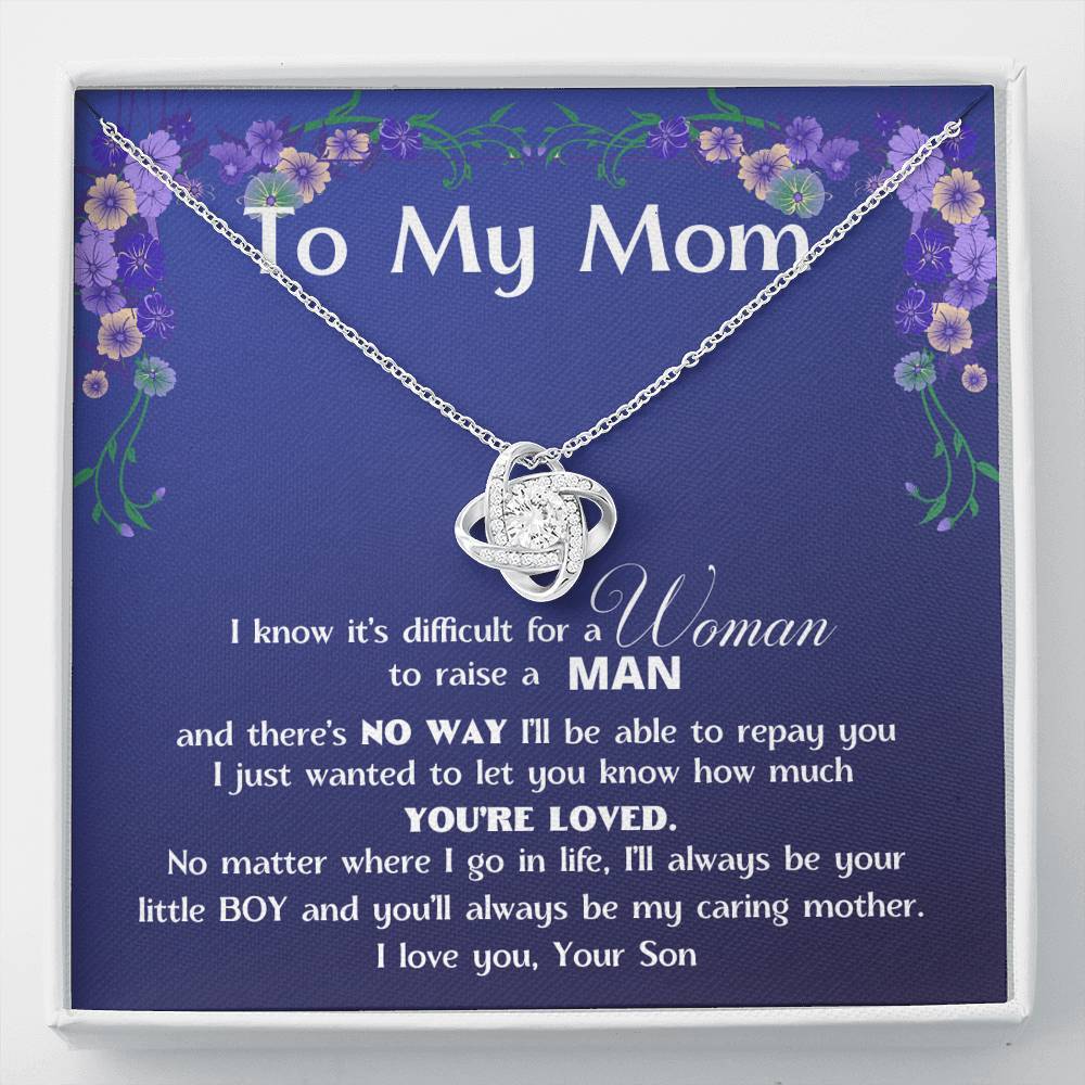 Mother Son Necklace Gift for Mom from Son Mothers Day Gift to Mom with Message Card and Box