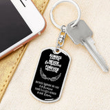 Always Loved - Never Forgotten - Forever Missed - Graphic Dog Tag Keychain Jewelry ShineOn Fulfillment 