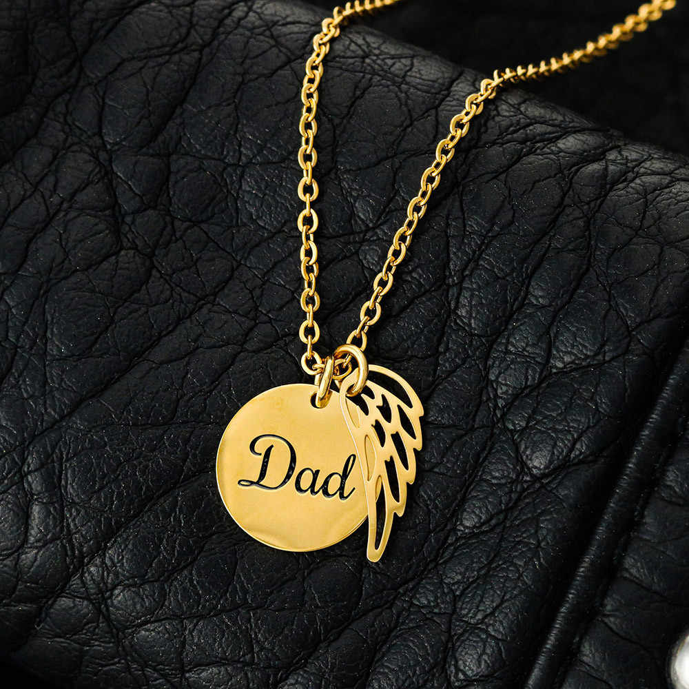 Angel Wing Necklace Dad remembrance Jewelry ShineOn Fulfillment 