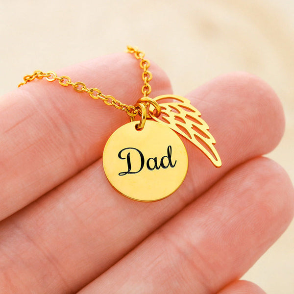 Angel Wing Necklace Dad remembrance Jewelry ShineOn Fulfillment 