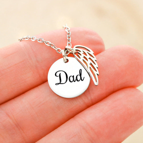 Angel Wing Necklace Dad remembrance Jewelry ShineOn Fulfillment 