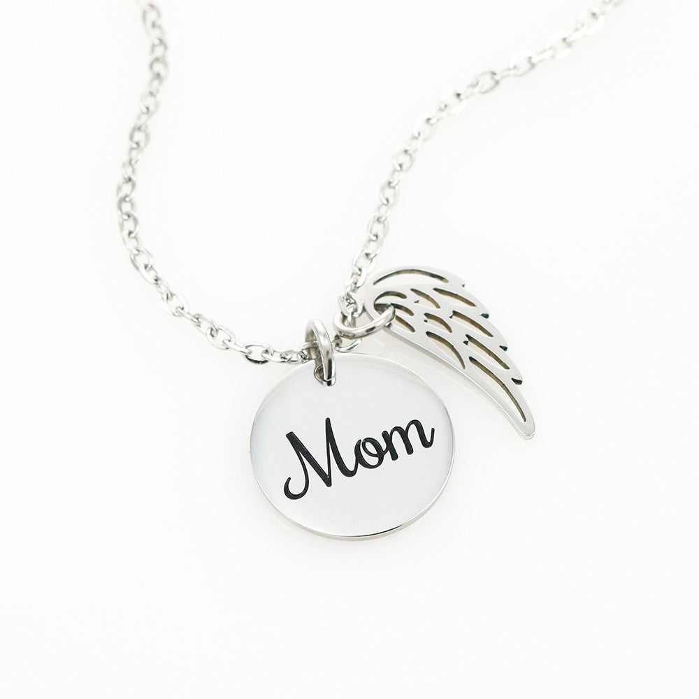 Angel Wing Necklace Mom remembrance Jewelry ShineOn Fulfillment 