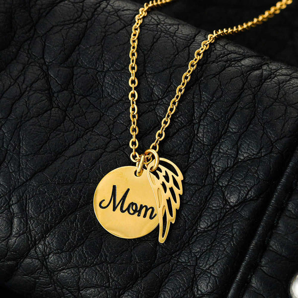 Angel Wing Necklace Mom remembrance Jewelry ShineOn Fulfillment 