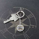 AQUARIUS: Independent, inventive, original, friendly, humanitarian - Graphic Circle Keychain Jewelry ShineOn Fulfillment 